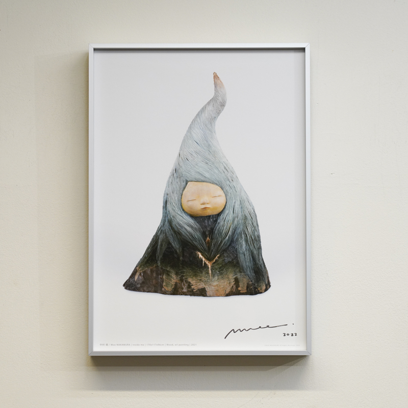 inside me by Moe NAKAMURA, a vertical limited-edition artwork featuring characters, in blue / purple tones.