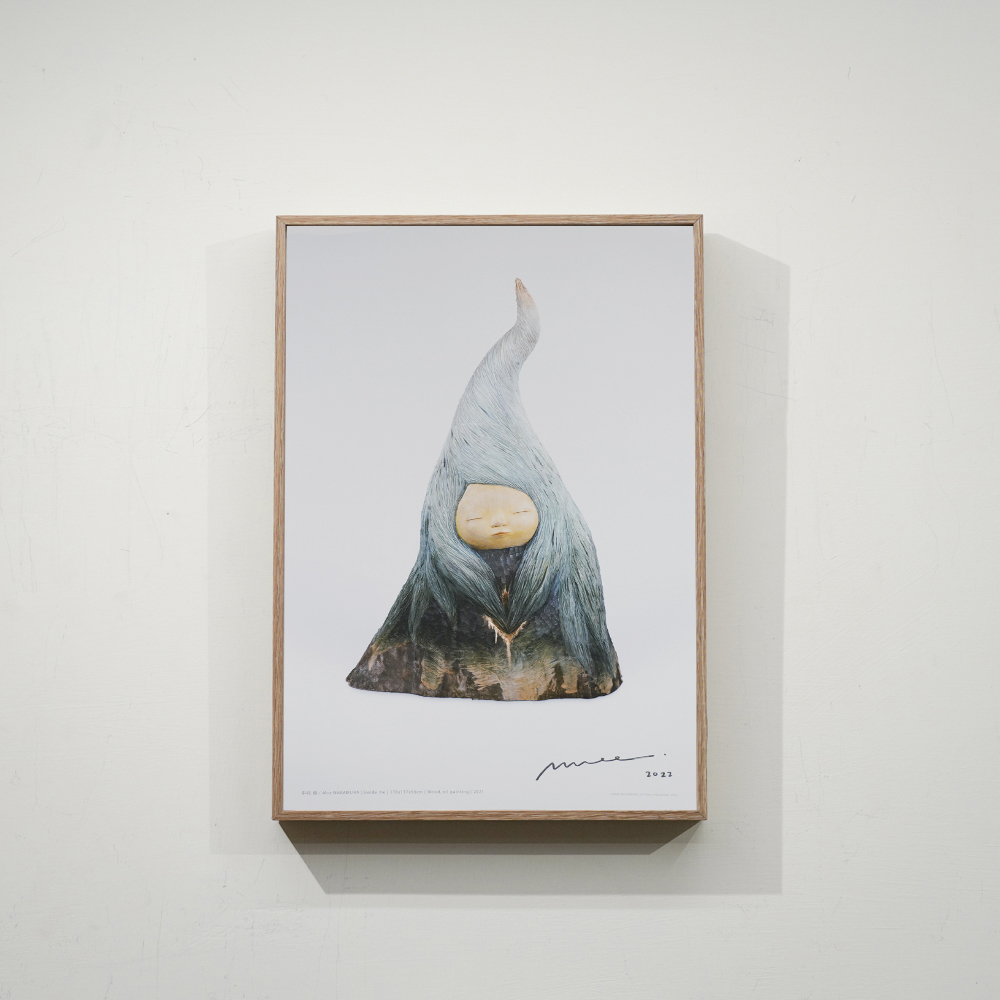 inside me by Moe NAKAMURA, a vertical limited-edition artwork featuring characters, in blue / purple tones.