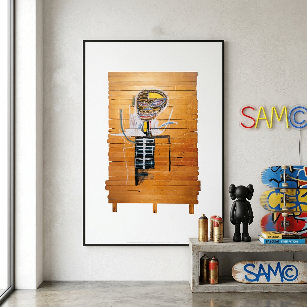 Jean-Michel Basquiat 巴斯奇亞|金色的吟遊詩人 Gold Griot — 照片 1