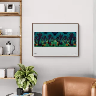 Blue hunt by Per Wizén, a horizontal poster featuring natural landscapes, in teal and green tones.