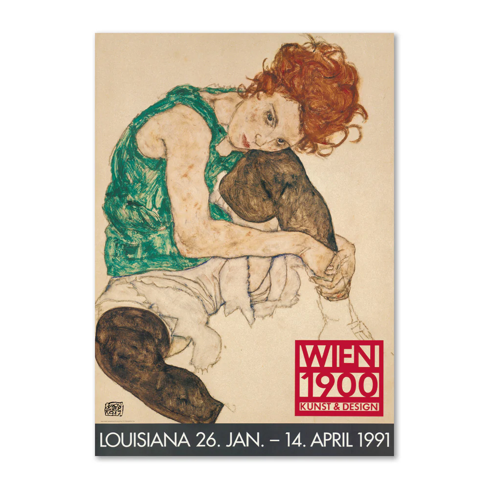 Egon Schiele|Siddende kvinde (kunstnerens kone) 坐著的女人(畫家的妻子) — 照片 1