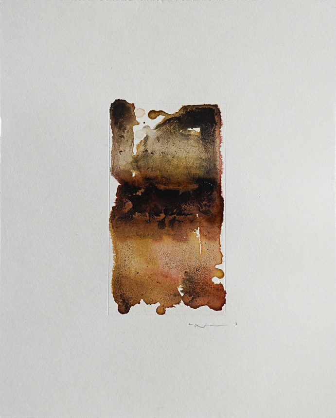 11 by COR, a vertical original artwork featuring abstract lines, in cream / brown tones. Artwork image.