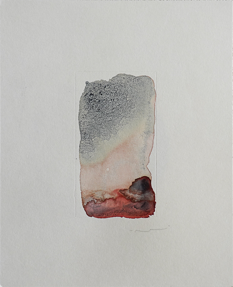 07 by COR, a vertical original artwork featuring abstract lines, in red / orange tones. Artwork image.