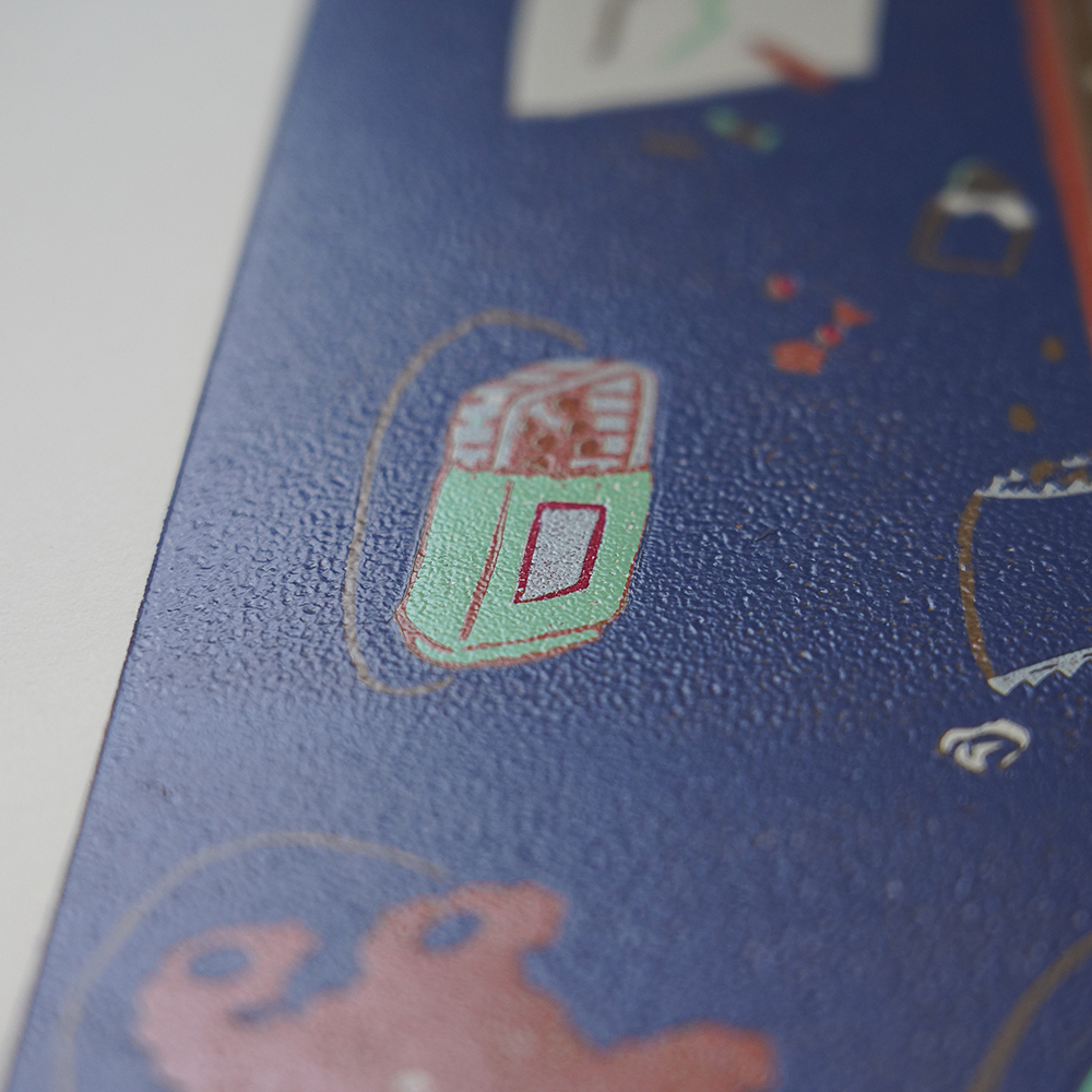 Room by XINs, a horizontal limited-edition artwork featuring figures and characters, in red / orange tones.