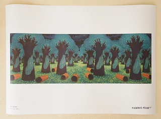 Blue hunt by Per Wizén, a horizontal poster featuring natural landscapes, in teal and green tones.