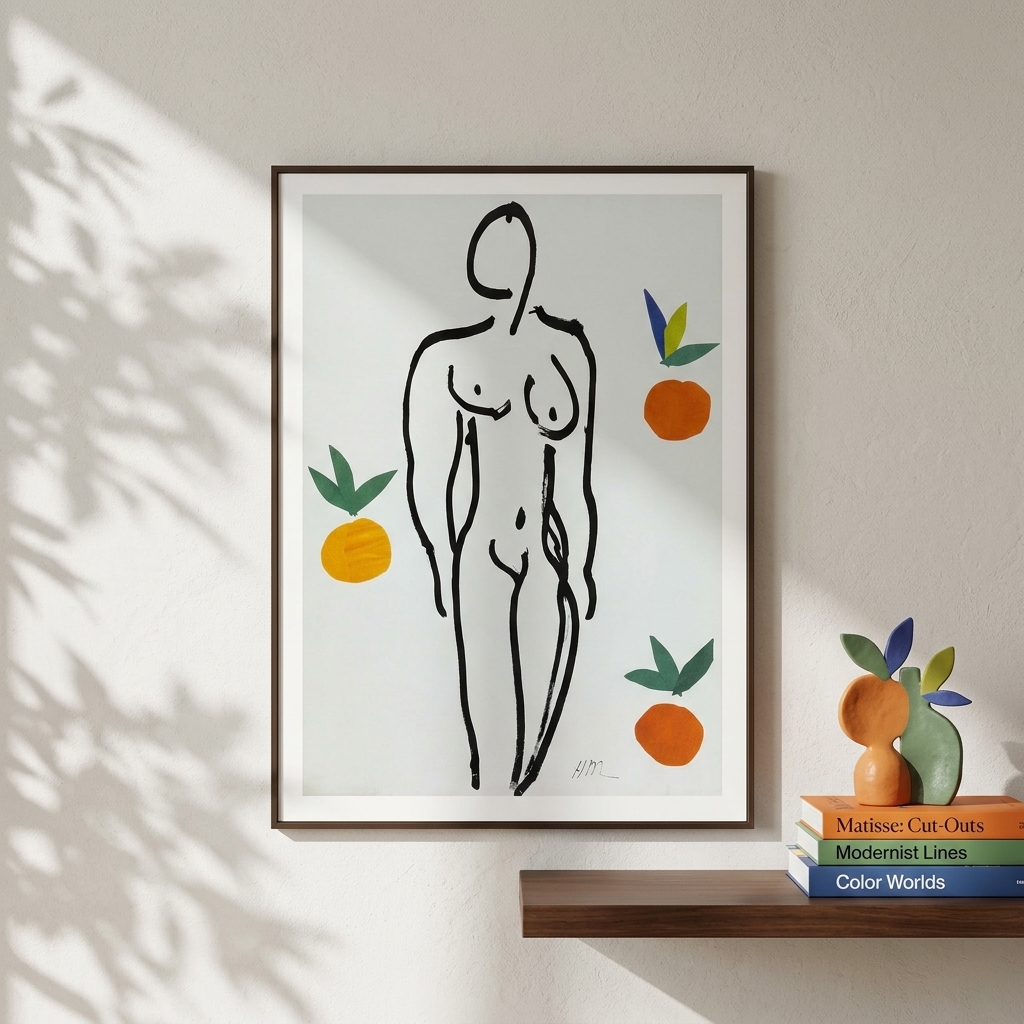 馬諦斯 Henri Matisse|Model og appelsiner (1953) — 照片 1
