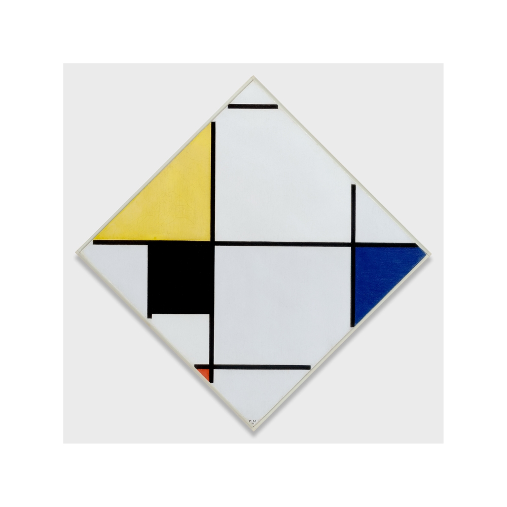 Piet Mondrian|Lozenge Composition with Yellow, Black, Blue, Red,... — 照片 1