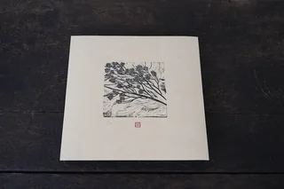 Liangshanglihua by Muran, a square limited-edition artwork featuring flowers and still life, in black and white tones.