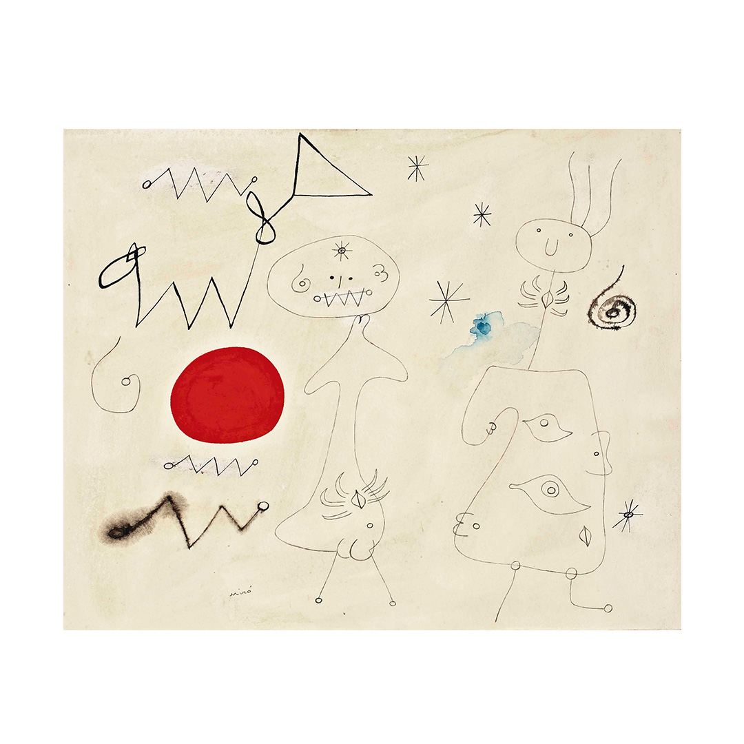 Joan Miro 胡安·米羅|女人和鳥在太陽前 — 照片 1