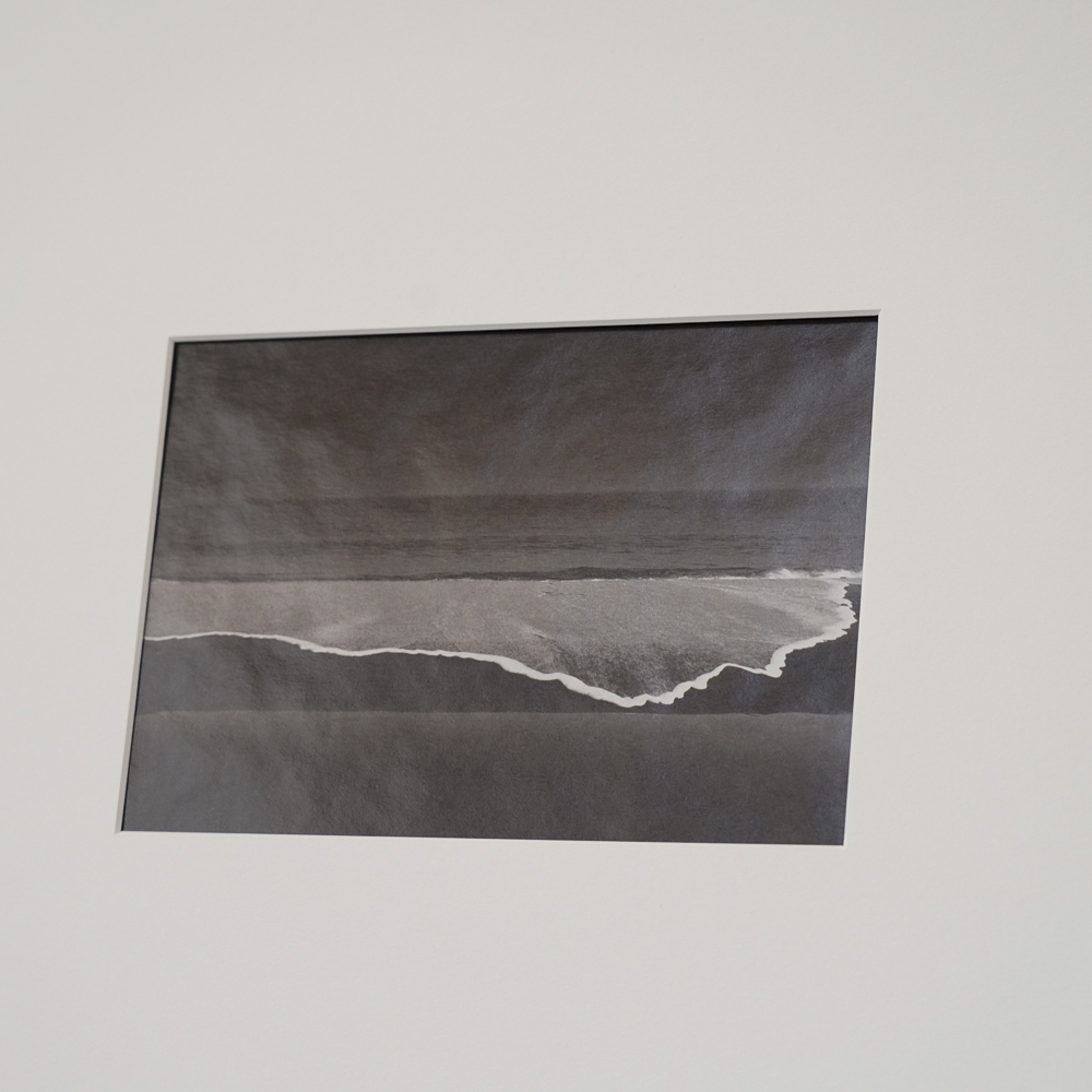 Wave Traces #9 by Kino Koike, a vertical limited-edition artwork featuring natural landscapes and photographic and realistic imagery, in black and white tones.