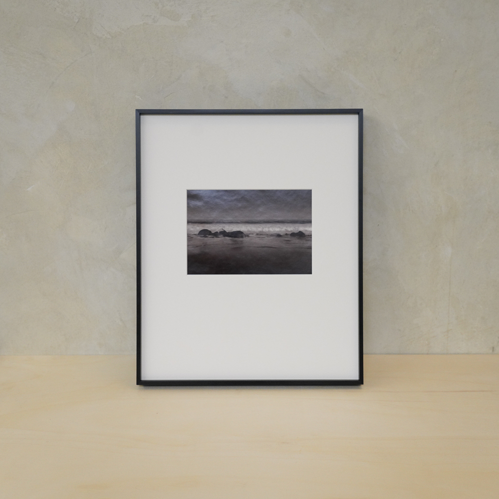Decaying Slope Block #6 by Kino Koike, a vertical limited-edition artwork featuring natural landscapes and photographic and realistic imagery, in grey tones.