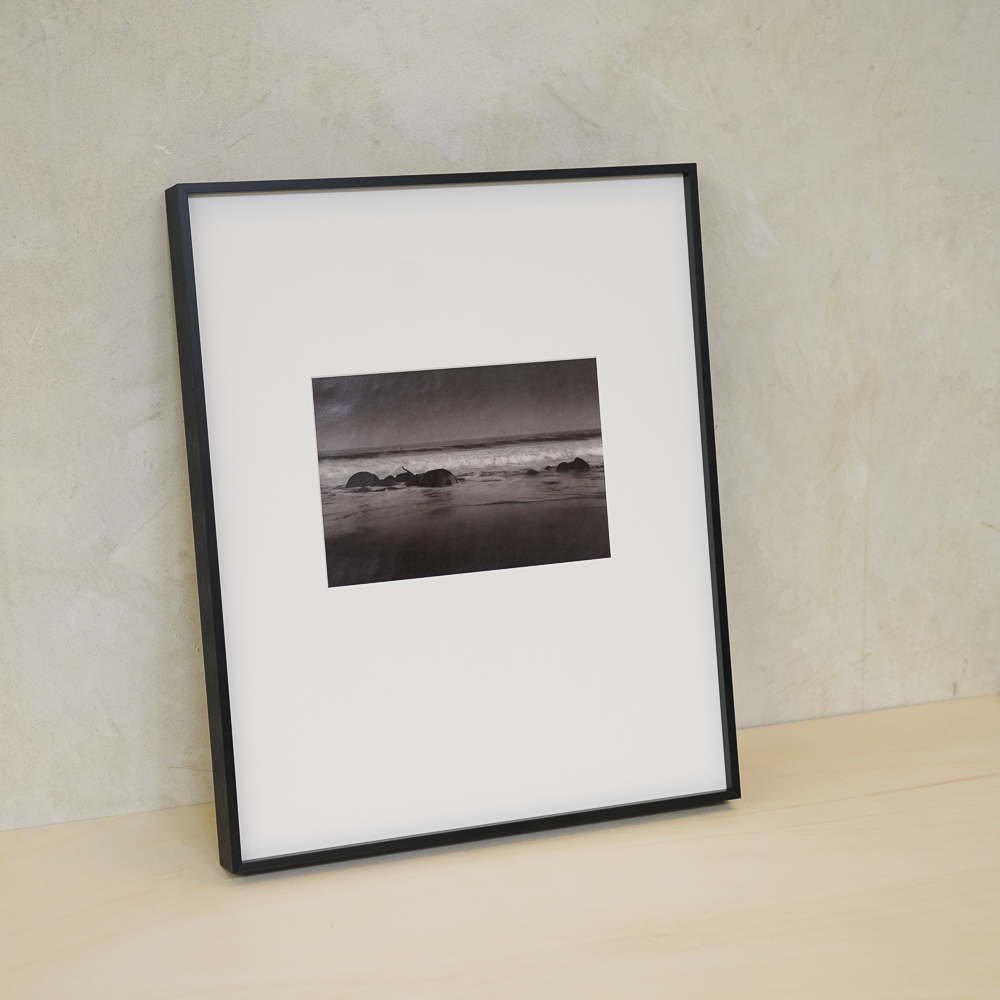 Decaying Slope Block #6 by Kino Koike, a vertical limited-edition artwork featuring natural landscapes and photographic and realistic imagery, in grey tones.