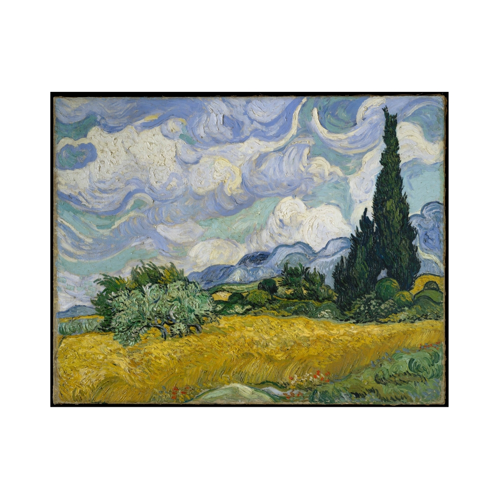 梵谷 Van Gogh|Wheat Field with Cypresses — 照片 1