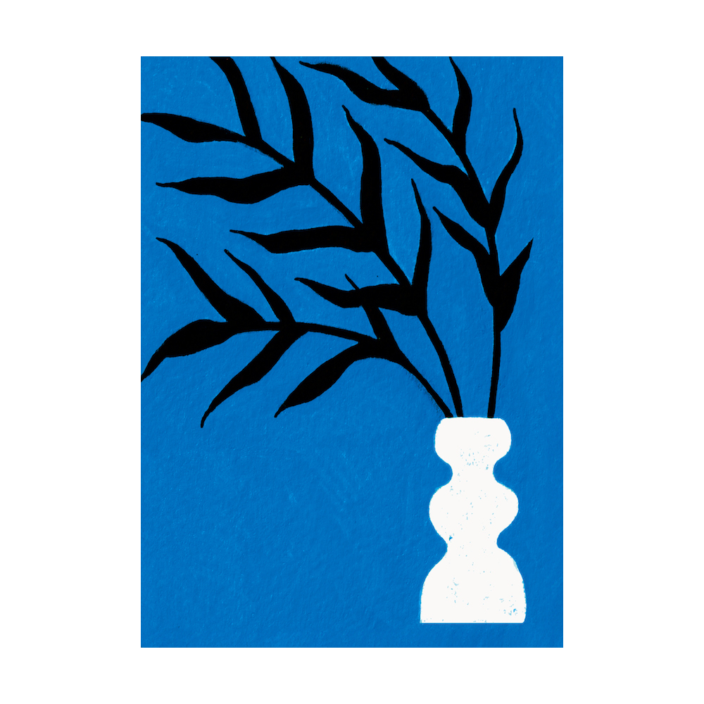 blue vase flowers — Photo 1