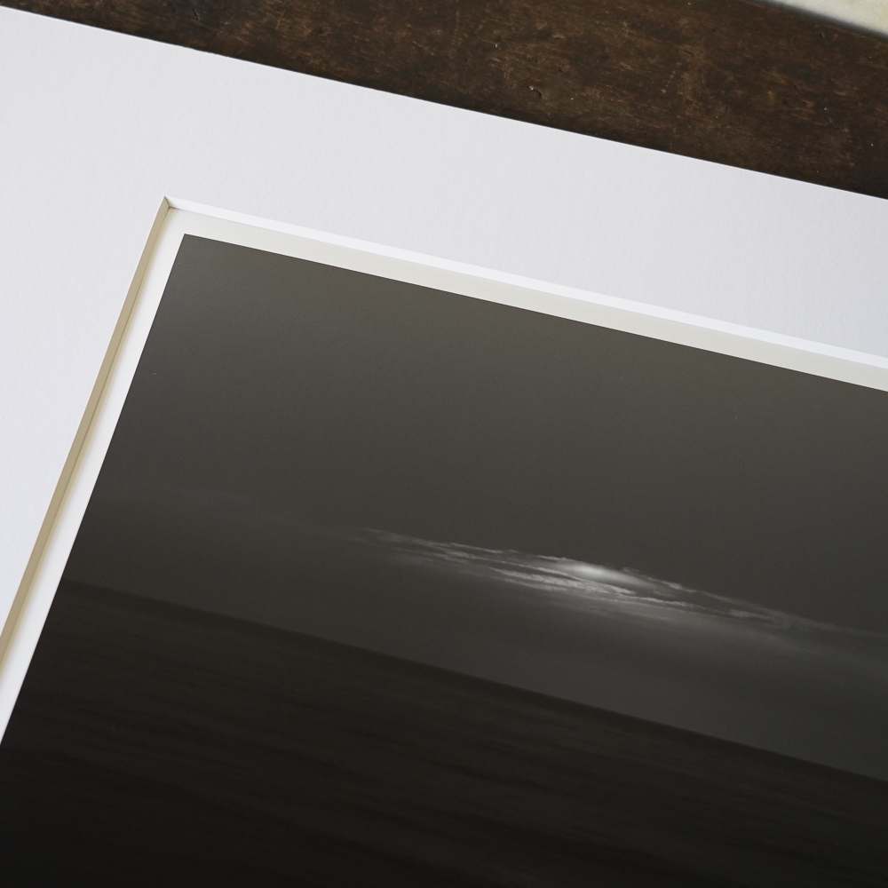 Seascapes - 250430 by aPo, a horizontal limited-edition artwork featuring natural landscapes and photographic and realistic imagery, in black and white tones.