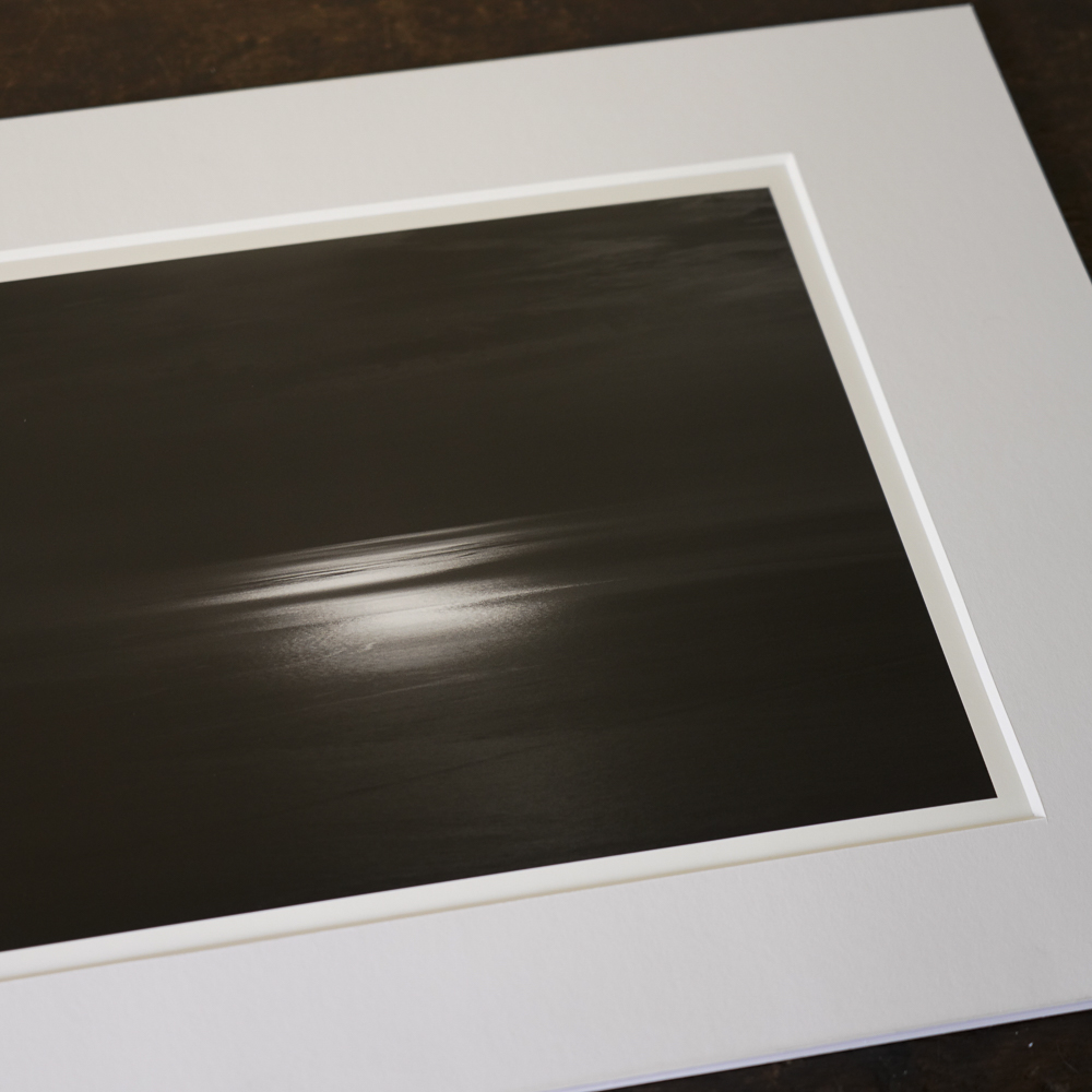 Seascapes - 250503 by aPo, a horizontal limited-edition artwork featuring natural landscapes and photographic and realistic imagery, in black and white tones.