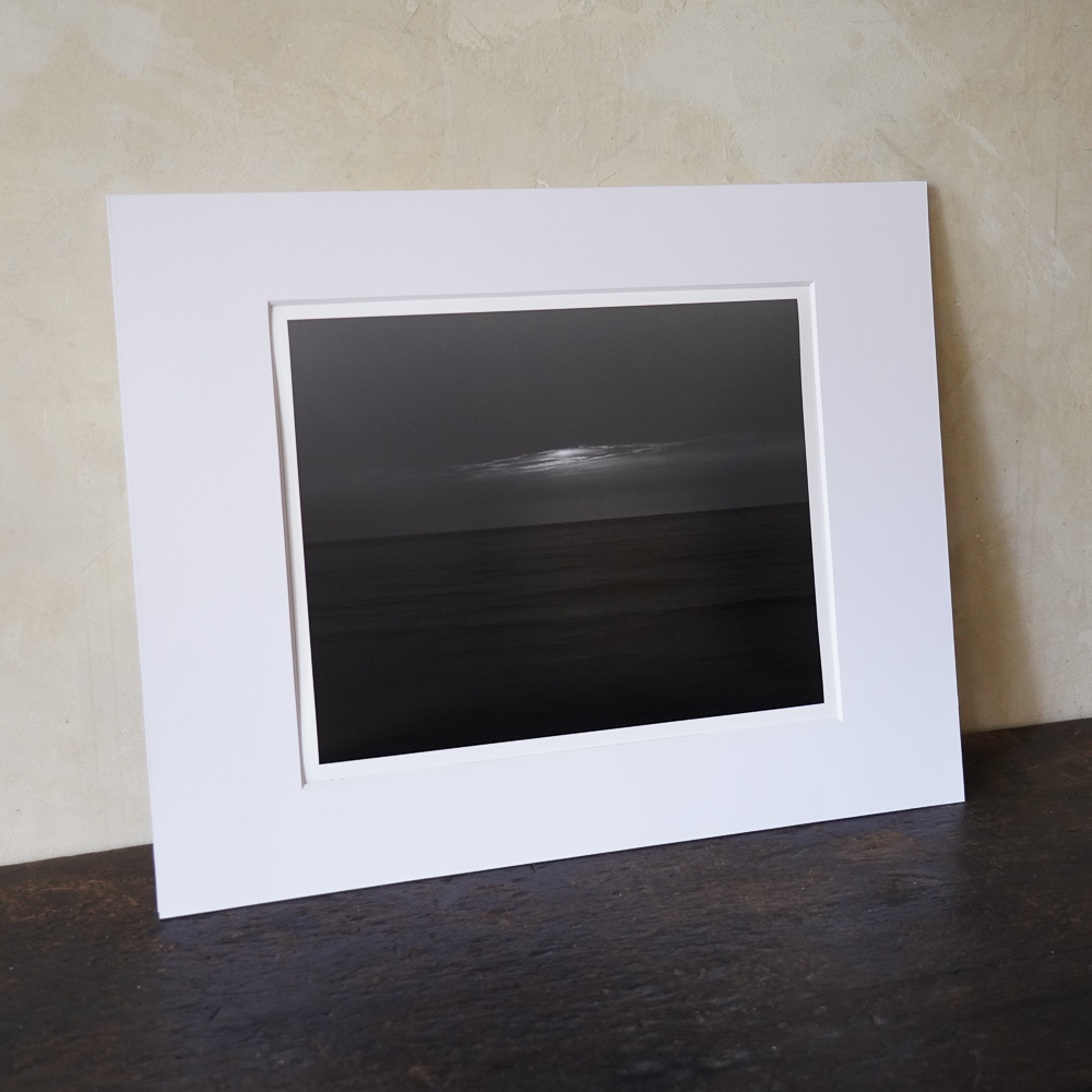 Seascapes - 250430 by aPo, a horizontal limited-edition artwork featuring natural landscapes and photographic and realistic imagery, in black and white tones.