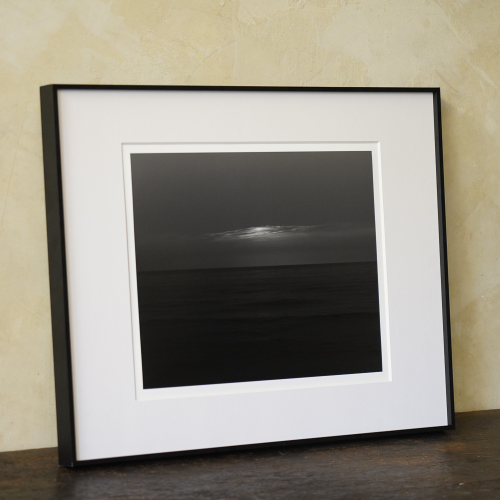 Seascapes - 250430 by aPo, a horizontal limited-edition artwork featuring natural landscapes and photographic and realistic imagery, in black and white tones.