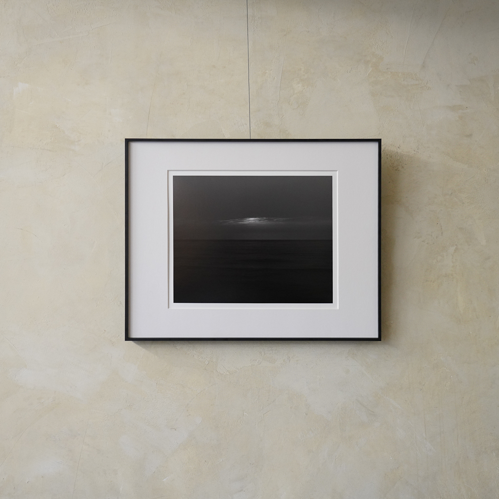 Seascapes - 250430 by aPo, a horizontal limited-edition artwork featuring natural landscapes and photographic and realistic imagery, in black and white tones.
