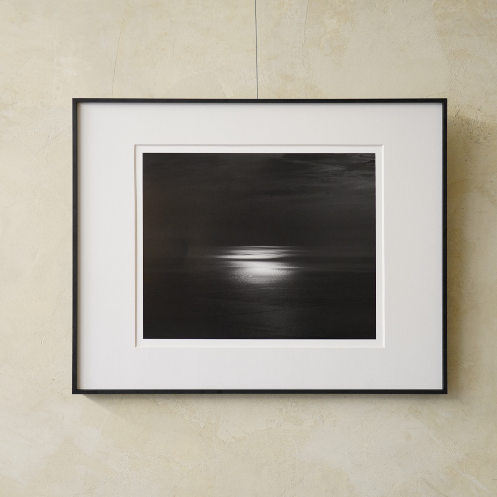 Seascapes - 250503 by aPo, a horizontal limited-edition artwork featuring natural landscapes and photographic and realistic imagery, in black and white tones.