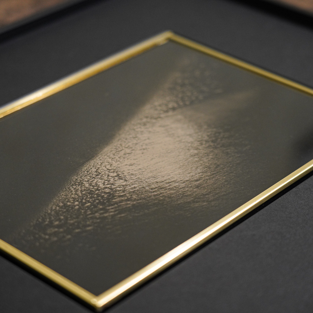 Light and breath - Bubble on the Wave #5 · Glass wet plate by Kino Koike, a horizontal limited-edition artwork featuring flowers and still life and natural landscapes, in black and white tones.