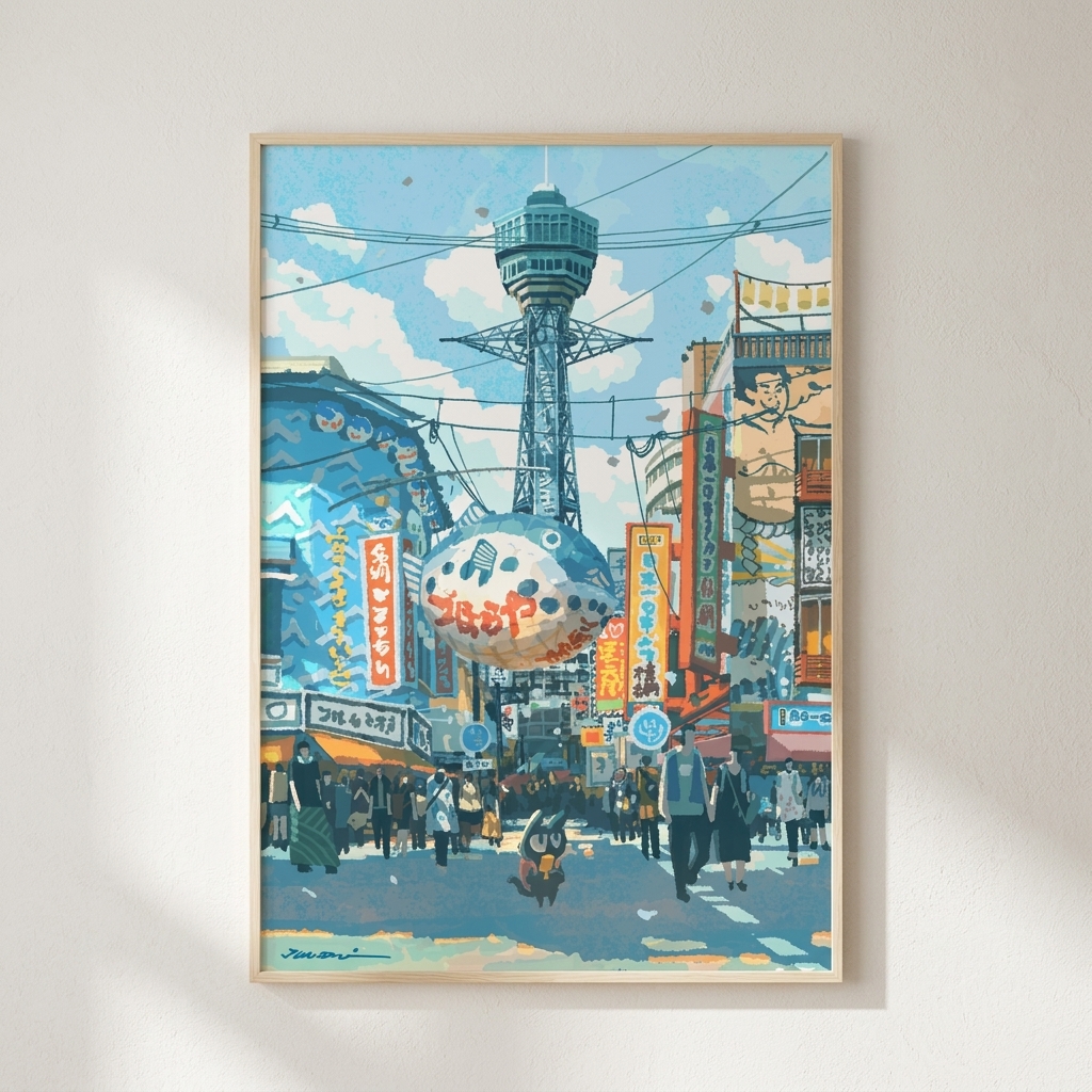 Nuomi 諾米 | 貓老闆到大阪-日本街景插畫 — 照片 1