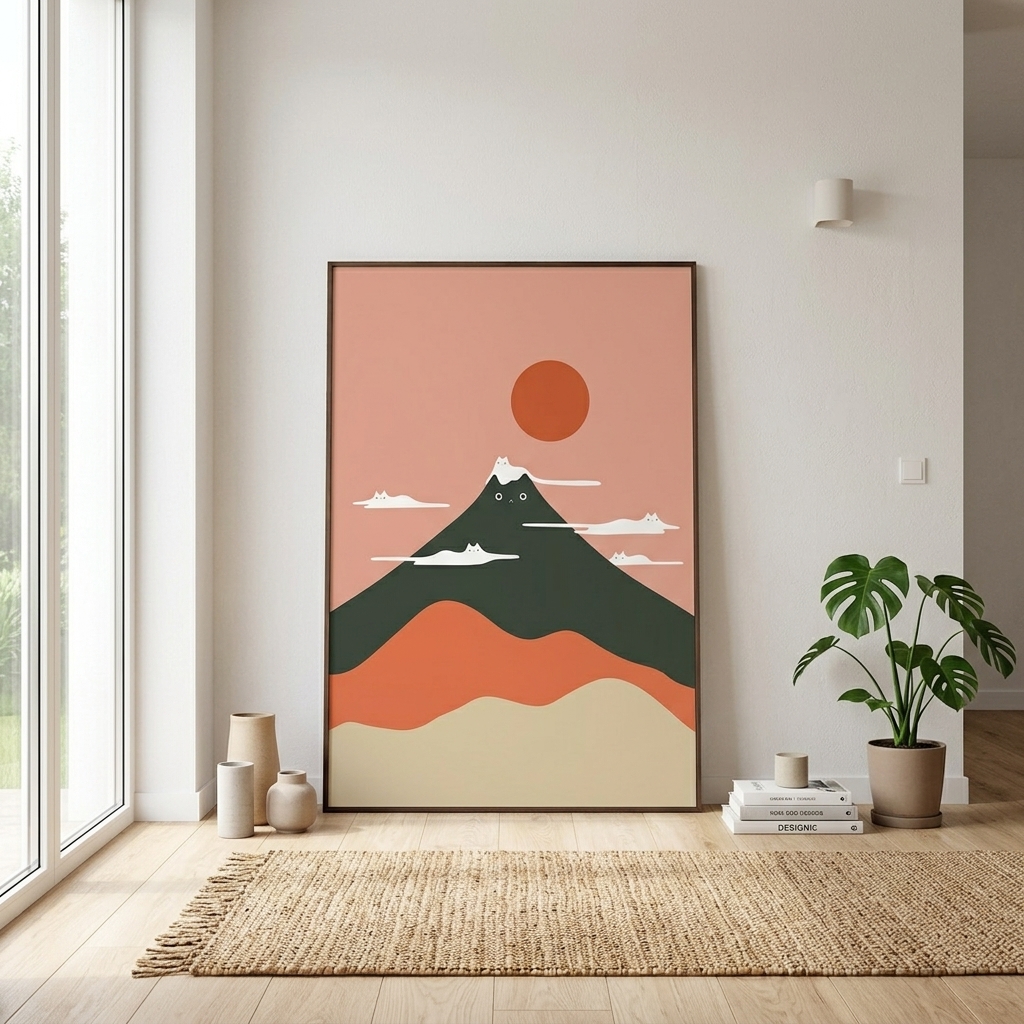 Cat Landscape 72-Cat Cloud next to Mount Fuji — Photo 1