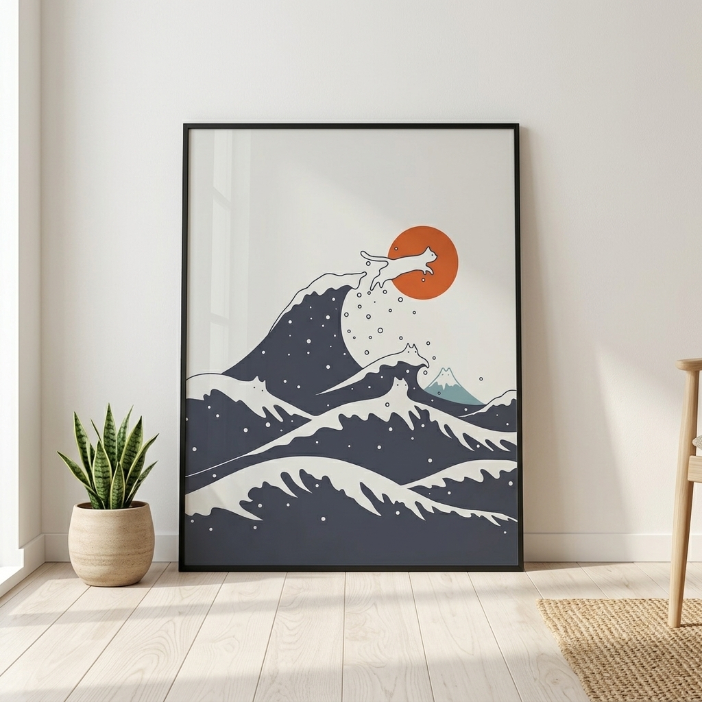 ilovedoodles|貓咪地景55C-衝浪高高貓貓 — 照片 1
