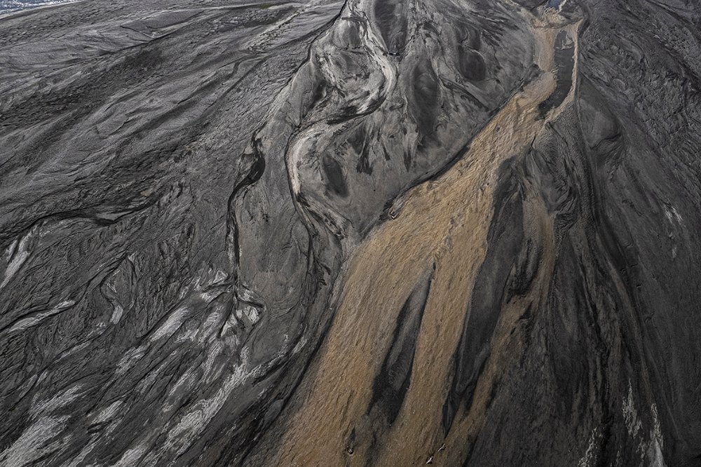 no hiding world - Traces of Survival by aPo, a horizontal art print featuring natural landscapes and photographic and realistic imagery, in black and white and grey tones. Artwork image.
