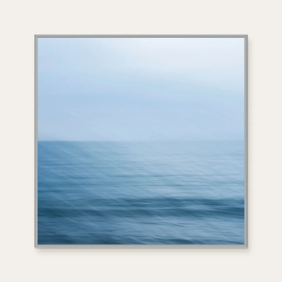 See Sea · Wave No.4 by aPo, a square art print featuring natural landscapes and photographic and realistic imagery, in blue tones. Cover image.