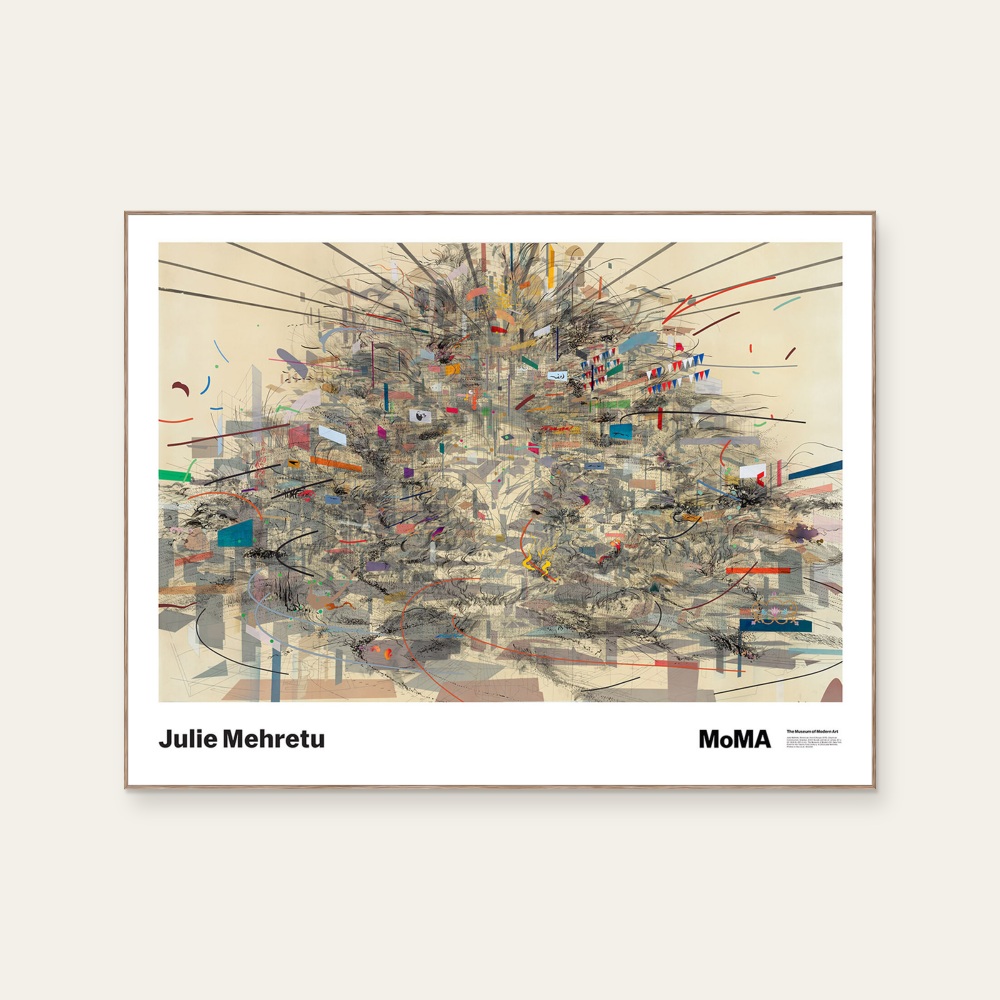 Empirical Construction, Istanbul (Out of Print) by Julie Mehretu, a horizontal poster featuring abstract lines, in multicoloured tones. Cover image.