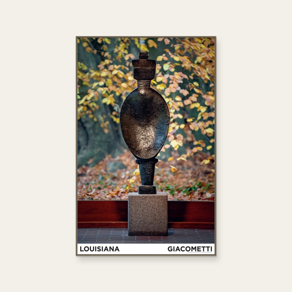 Spoon Woman (Femme cuillère), 1927 by Giacometti, a vertical poster featuring architecture and objects, in cream / brown and green tones. Product image 2.