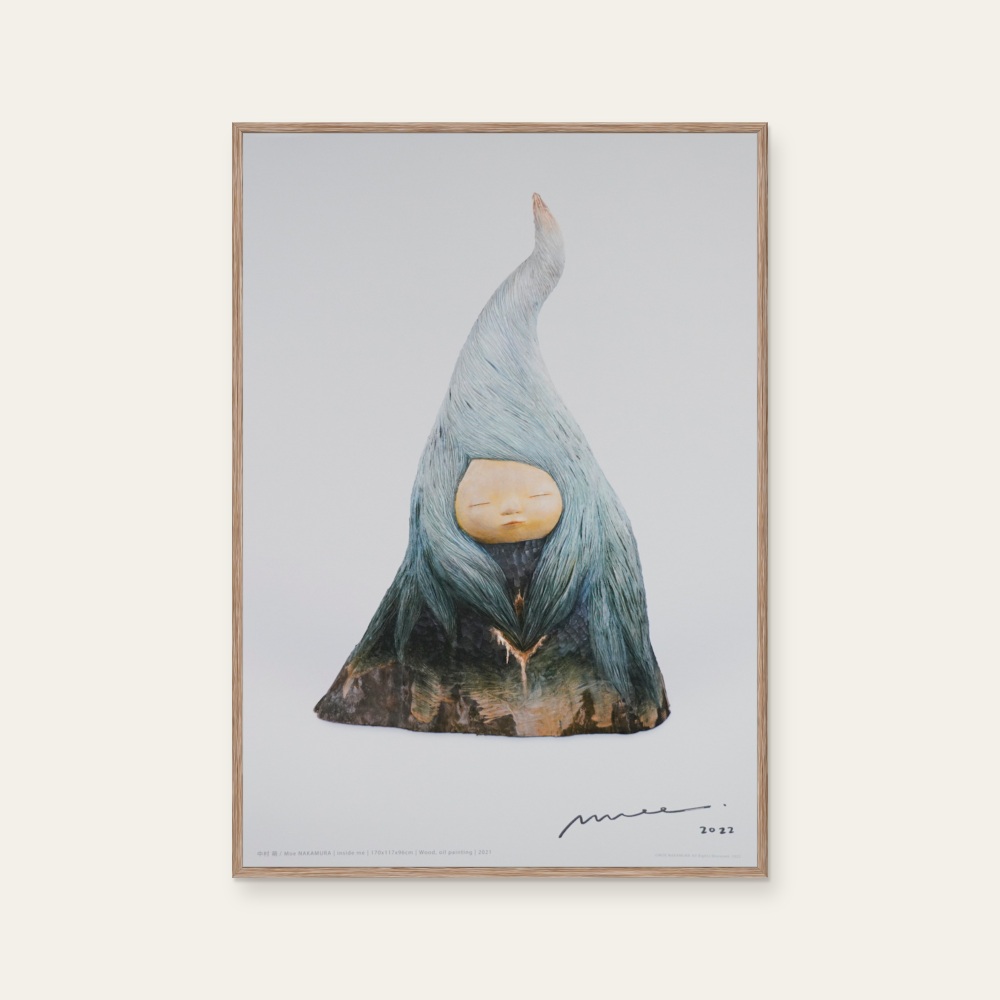 inside me by Moe NAKAMURA, a vertical limited-edition artwork featuring characters, in blue / purple tones. Cover image.