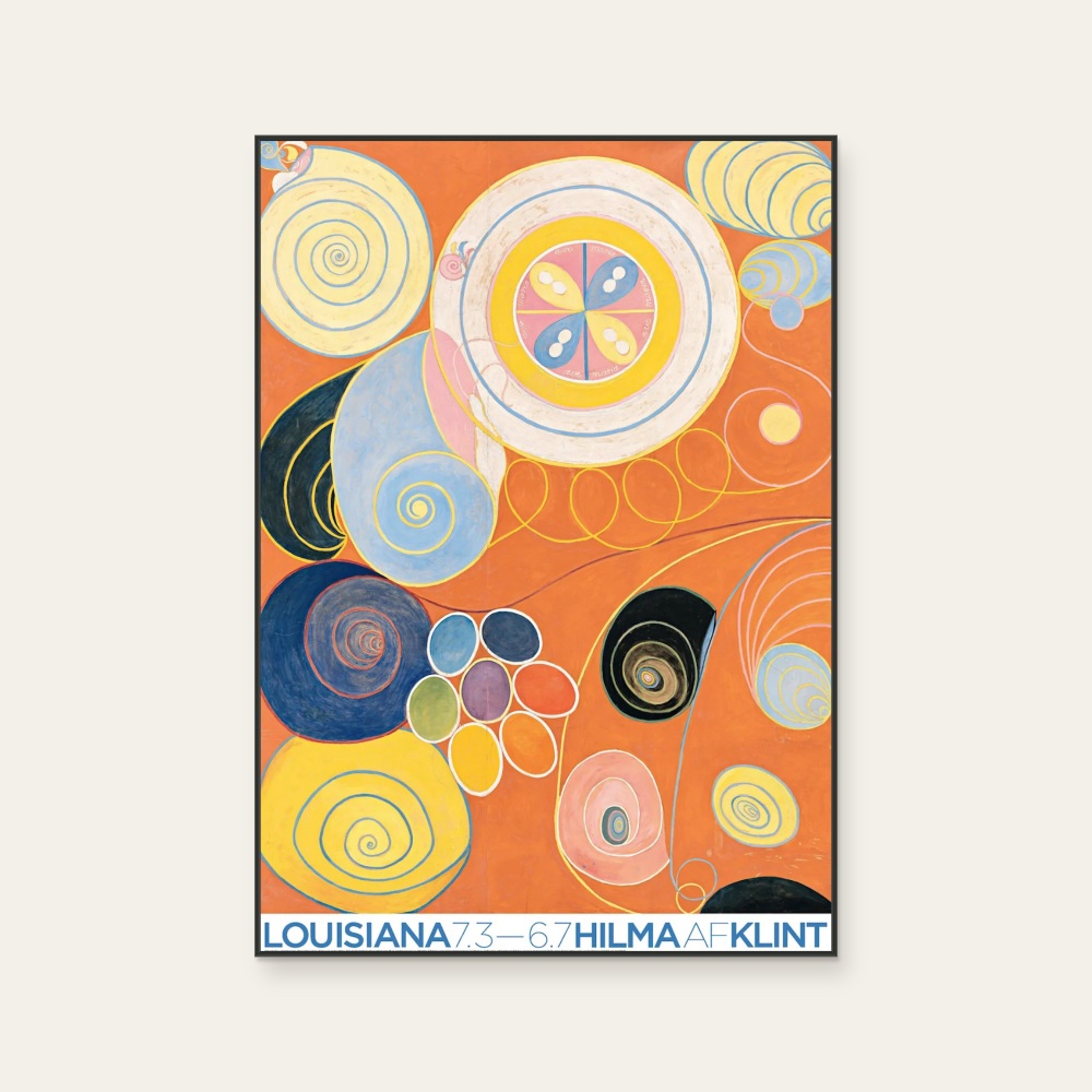 The Ten Largest, Youth by Hilma af Klint, a vertical poster featuring abstract lines, in multicoloured tones. Product image 2.