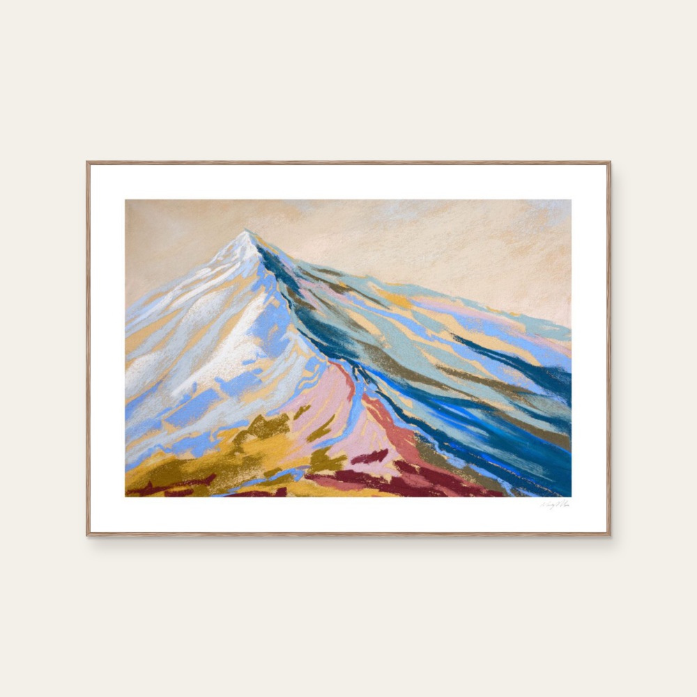 Velvet Peak lll by Mandy Maria, a horizontal poster featuring natural landscapes, in multicoloured tones. Cover image.