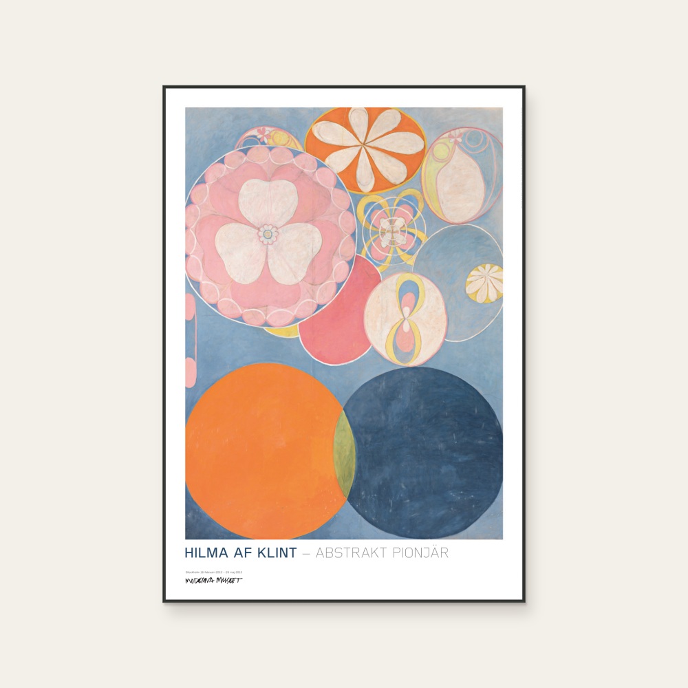 Hilma af Klint《The Ten Largest, Childhood, No. 2 (童年,no 2)》:多彩色調,動物題材,直幅海報。 封面圖片。