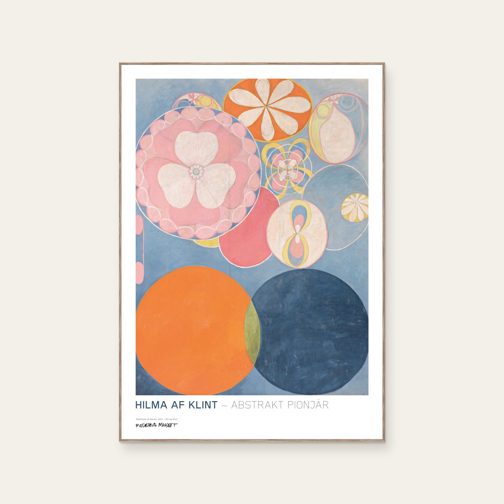 Hilma af Klint《The Ten Largest, Childhood, No. 2 (童年,no 2)》：多彩色調，動物題材，直幅海報。 產品圖片 2。