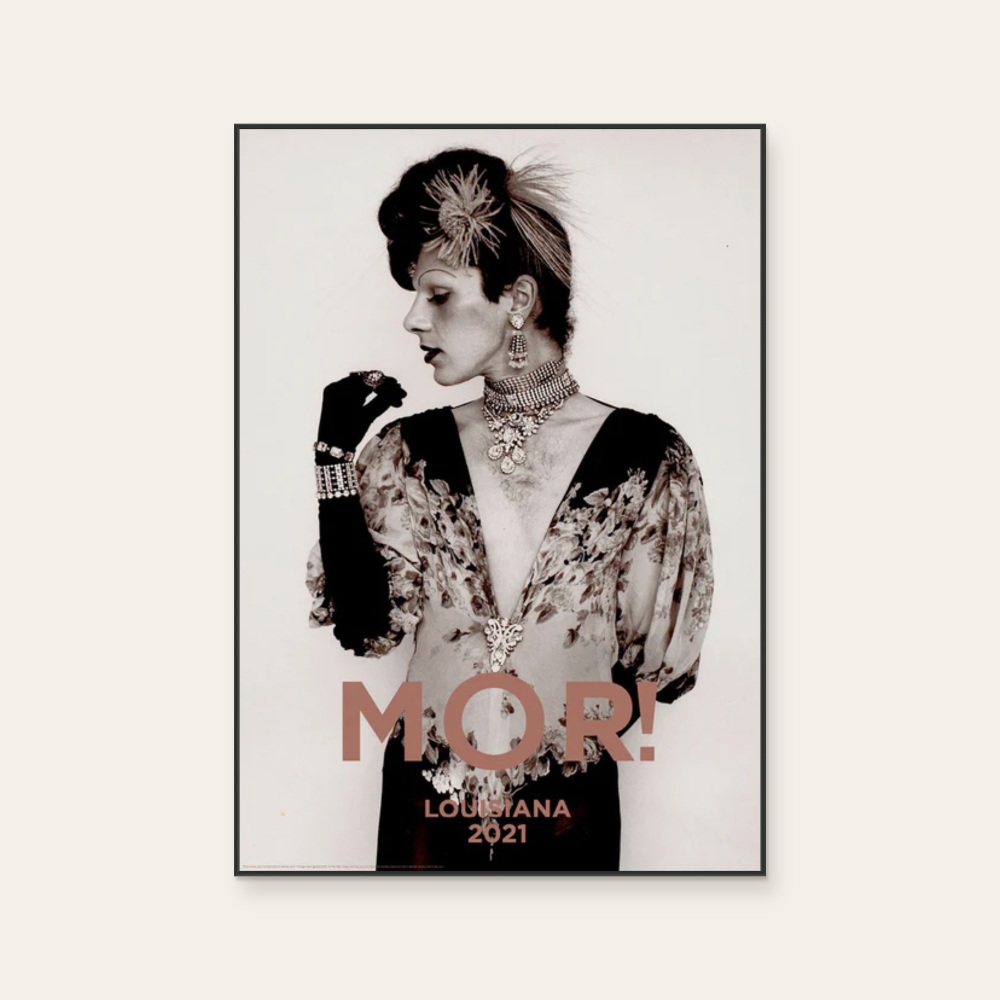 Peter Hujar《Cockette John Rothermell in fashion pose (1971)》：黑白色調，人物題材，直幅海報。 產品圖片 2。