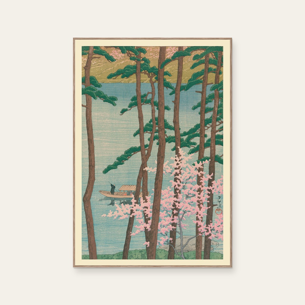 川瀬巴水 Kawase Hasui|春の嵐山 — 照片 1