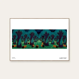 Blue hunt by Per Wizén, a horizontal poster featuring natural landscapes, in teal and green tones.
