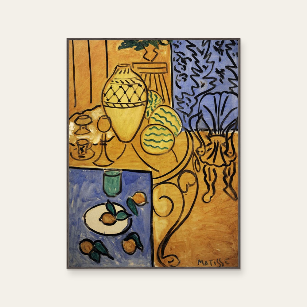 馬諦斯 Henri Matisse|Interior, Yellow and Blue — 照片 1