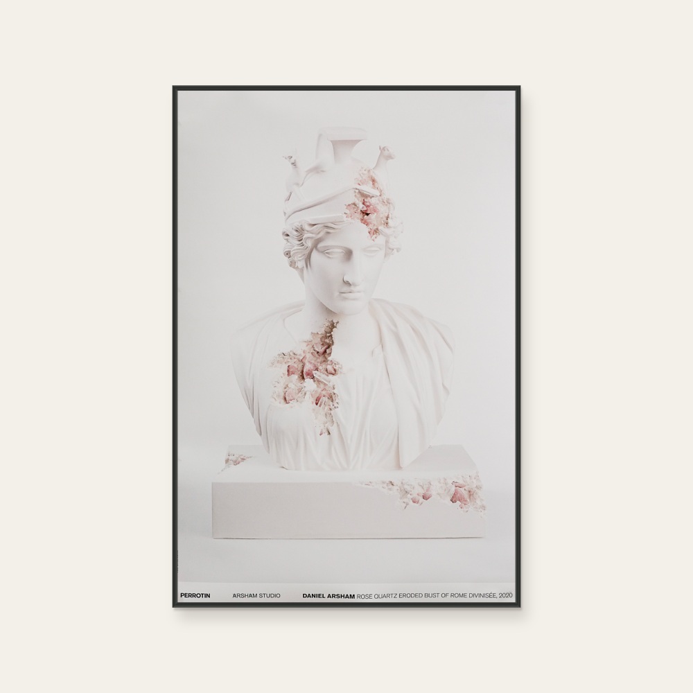 絕版|Daniel Arsham|Rose Quartz Eroded Bust of Rome Divinisée 玫瑰石英侵蝕的羅馬神化胸像 — 照片 1