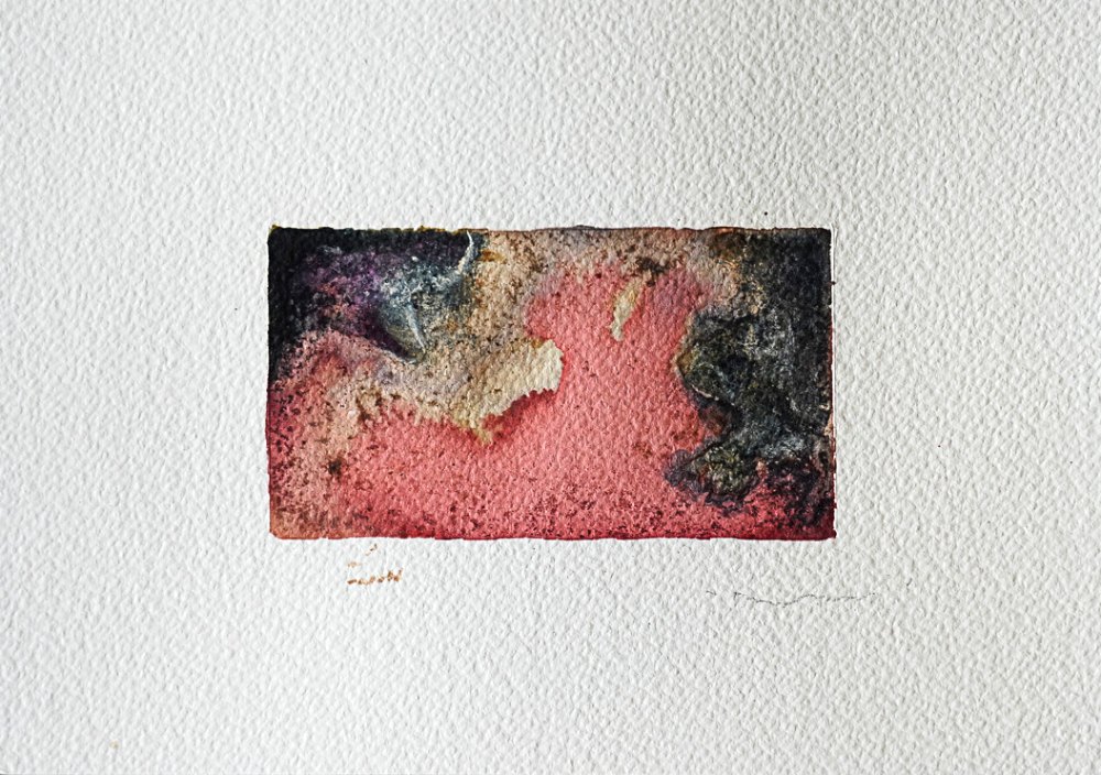 12 by COR, a horizontal original artwork featuring abstract lines, in multicoloured tones. Artwork image.