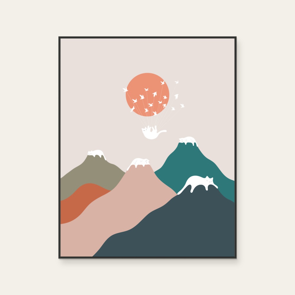 ilovedoodles|貓咪地景 193- 貓咪群山 — 照片 1