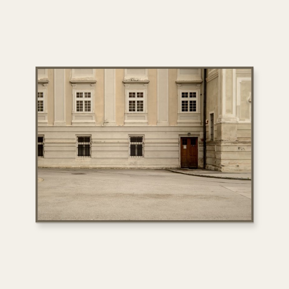Zagreb 01 by Zhang Jinghuan, a horizontal art print featuring photographic and realistic imagery, in cream / brown tones. Product image 2.
