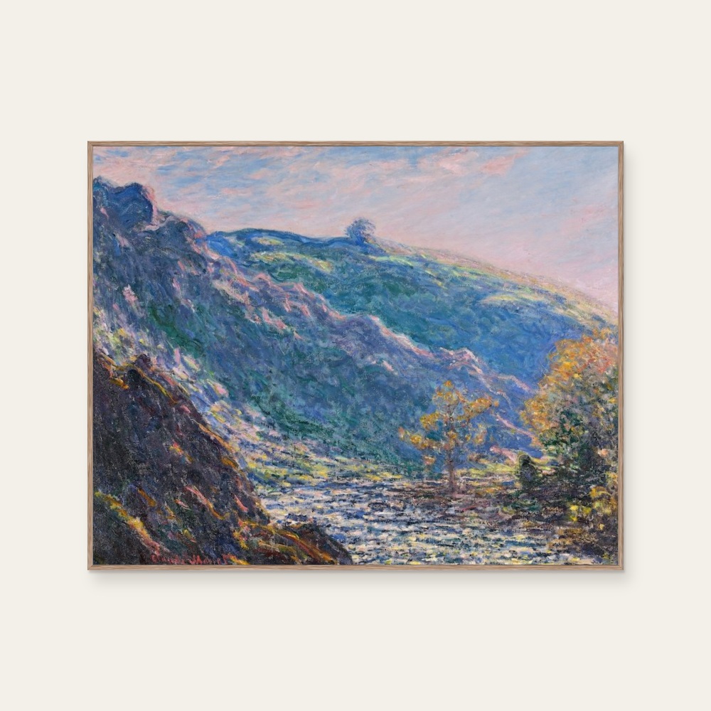 Soleil sur la Petite Creuse Soleil sur la Petite Creuse by Monet, a horizontal art print featuring natural landscapes, in green and blue tones. Product image 2.