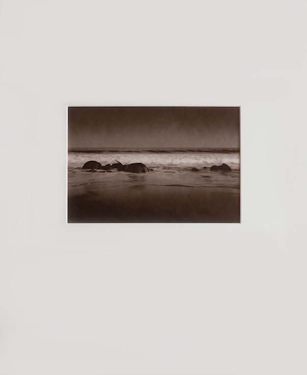 Decaying Slope Block #6 by Kino Koike, a vertical limited-edition artwork featuring natural landscapes and photographic and realistic imagery, in grey tones. Artwork image.