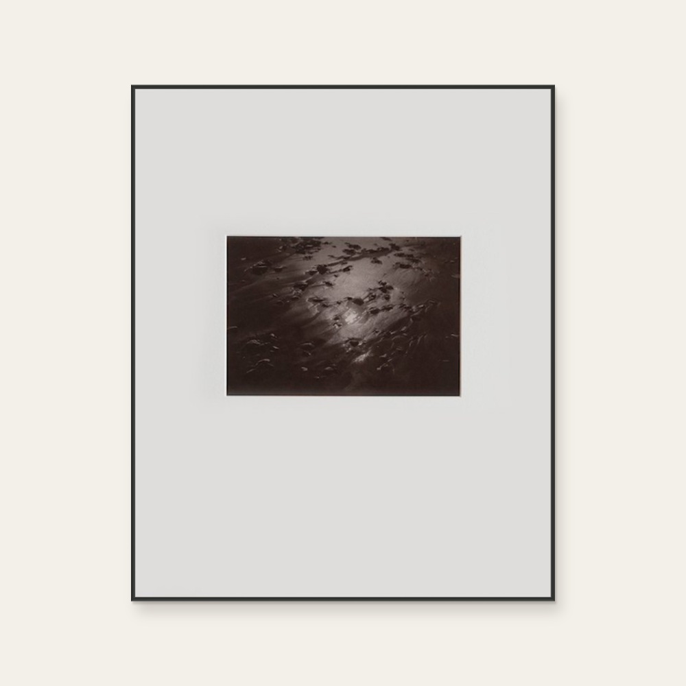 Sand and Sun #6 by Kino Koike, a vertical limited-edition artwork featuring natural landscapes and photographic and realistic imagery, in black and white and grey tones.
